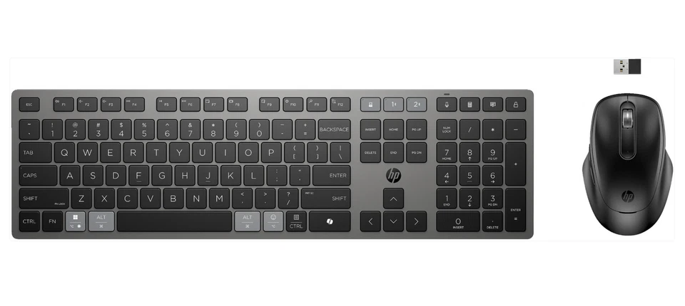 9T5B0UT#ABA - D3 HP 725 keyboard and mouse set multidevice rechargeable nightfal - Image 1 of 1