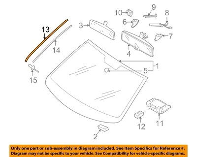 VW VOLKSWAGEN OEM 09-17 Tiguan Windshield-Reveal Molding Right 5N08543285AP - Image 1 of 2