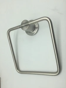 ED Ellen DeGeneres Tossana Metal Towel Ring in Brushed Nickel - Picture 1 of 6