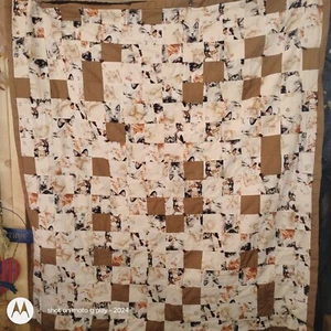 Lap Quilt Cotton Patchwork Cat Dog Themed Various Breeds - Picture 1 of 9