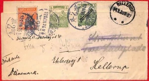 aa1912 - HUNGARY Ungarn - POSTAL HISTORY - COVER to DENMARK 1920 Mixed Franking - Bild 1 von 1