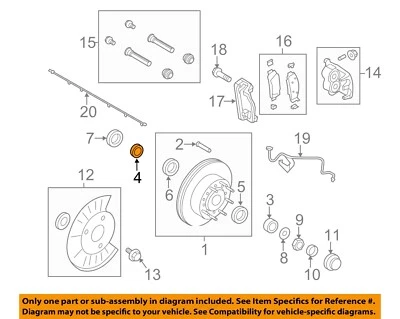 Componentes de freno Ford OEM 12-24 F-250 Super Duty - Cojinete interno CC3Z4221B Foto 1 de 2