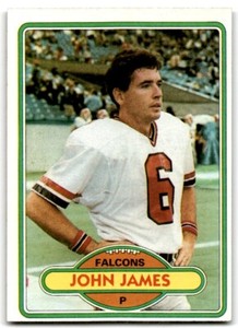 1980 Topps John James Football Cards #126