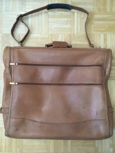 ETIENNE AIGNER Travel SUIT / GARMENT BAG Brown Leather RETAIL $1800 SOLD "AS IS" - Picture 1 of 12