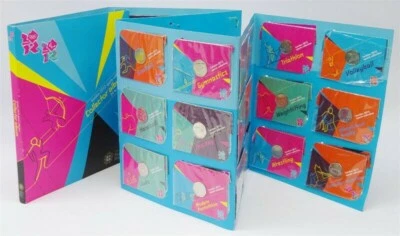 London Olympic 2012 50p Full Set 29 Coins Complete Album + Completer Medallion - Image 1 of 4