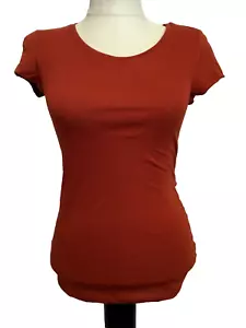 NOBO NO BOUNDARIES Semi-Fitted Rust Brown Short Sleeve Tee Shirt Sz. Jr. XS - Picture 1 of 8