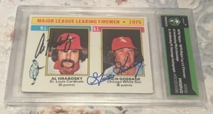 AL HRABOWSKY/GOSSAGE AUTOGRAPHED 75 TOPPS FIREMEN CARD AUTHENTICATED & SLABBED - Picture 1 of 3
