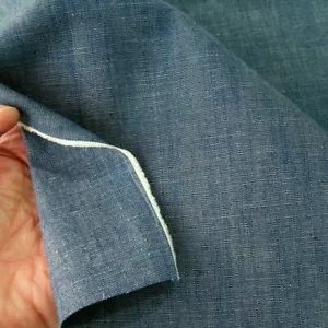 Blau Meliert robuster Baumwollstoff Denim Kleidungsstoff Jeansstoff Hose Jacke - Bild 1 von 3