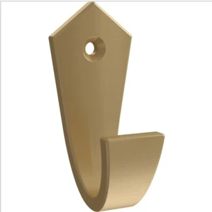 Brainerd 1-Hook 1.17" x 2.7" Painted Decorative Wall Hook,Brushed Brass (5Lot) - Picture 1 of 7