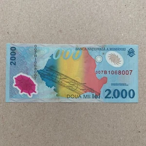 GALAXY Romania 2000 LEI P-111 1999 Commemorative POLYMER Romanian Money - Picture 1 of 5