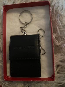 Authentisches Giorgio Armani Leder schwarz Mode Schlüsseletui. Selten Nagelneu - Bild 1 von 6