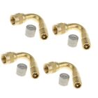 Durable Tyre Valve Extension Adapter Reliable Performance 4pcs Set Gold
