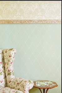 2 Rolls/Cole and Son Wallpaper Georgian Rope Trellis Duck Egg 100/13066 - Picture 1 of 6