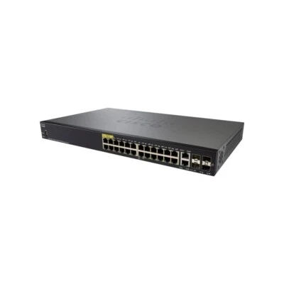 Cisco SG350-28P-K9 28 Port PoE Switch (4 Port PoE 60W) + 2 x SFP - Cisco Excess - Image 1 of 4