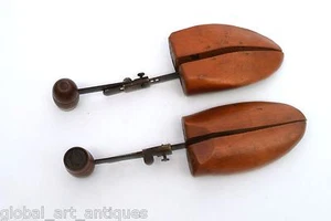 Pair Of Vintage Wooden Shoe Cobbler Forms Stretchers Unique Collective. G62-1 - Picture 1 of 9
