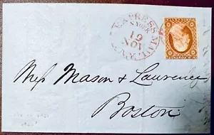 #10A 78L2e U.S. EXPRESS MAIL N. YORK NOV 19 N.Y.” Railroad Route Agent Dr. Chase - Picture 1 of 4