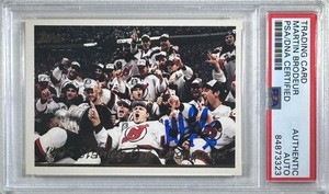 Martin Brodeur auto card Topps #218 1995 New Jersey Devils PSA Encap