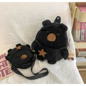 Cartoon Capybara Plush Backpack Cute Shoulder Bag New Crossbody Bag - Picture 1 of 18