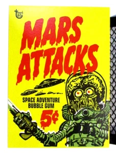 MARS ATTACKS WRAPPER ART CARD NO.97 TOPPS 2018 IN TOP LOADER - Picture 1 of 2