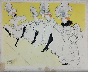 TOULOUSE LAUTREC. TROUPE DE MLE. EGLANTINE. GRAVURE. MUSÉE D'ALBI. FRANCE. 1957 - Picture 1 of 2