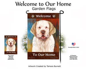 Welcome Garden Flag - Lemon and White Clumber Spaniel 042 - Picture 1 of 1