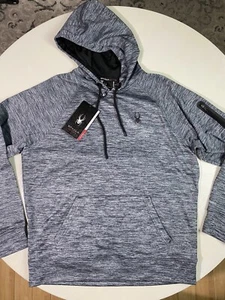 SPYDER Men Size SMALL Athletic Hoodie Sweater Gray ProWeb NEW S - Picture 1 of 6