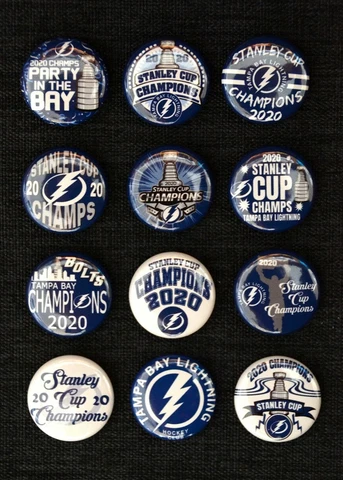 Tampa Bay Lightning 2020 NHL Champs - 1 1/2" Magnet Set (Set of 12) Cover