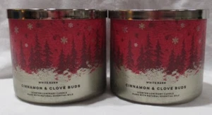 White Barn Bath & Body Works 3-Docht Duftkerzen Set 2 ZIMT & NELKENKNOSPEN - Bild 1 von 4