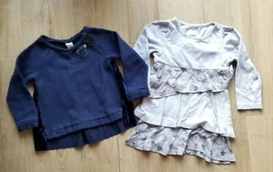 Lot 2 Girls Shirts: 3T Carter's Holiday/Dress-up Cotton Velvet + Circo Casual - Picture 1 of 8