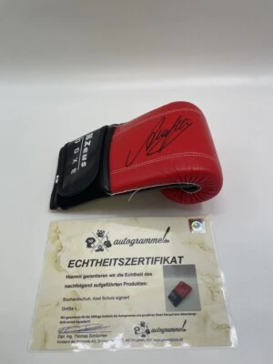 Sandsackhandschuh Axel Schulz signiert Autogramm Unterschrift Boxen Neu COA - Bild 1 von 4