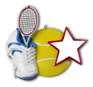 Tennis Ornament 3.5 in- Ball, racquet, shoe and star - CLEARANCE SALE - Picture 1 of 1