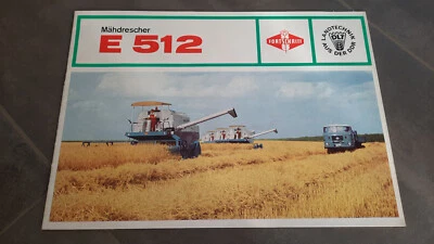 DDR VEB KOMBINAT FORTSCHRITT LANDMASCHINEN PROSPEKT MÄHDRESCHER E512 RAR OSTALGI - Bild 1 von 4