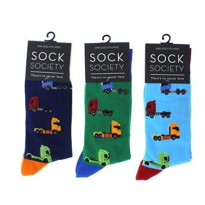 Truck Trucker Cotton Socks One Size GIFT Sock Society