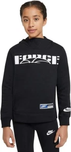 Nike Big Kids Gir's Pullover Hoodie (Black/White) Size Small - Picture 1 of 2