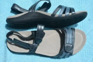 KUMFS. NAVY BLUE LEATHER SHOES/Sandals. Size11. NEW. QUALITY RRP 159.99 Strappy - Picture 1 of 1