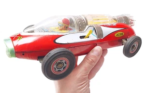 Daya Japan 12" ASTRO RACER Racing Car Battery Operated Tin Toy NM`60 TOP RARE! - Picture 1 of 17