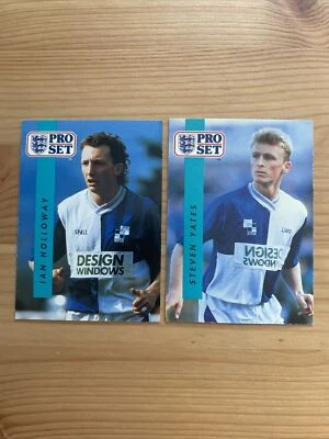 Bristol Rovers Pro Set 1990/91 Cards - Ian Holloway Steve Yates #258 #259 - Image 1 of 2