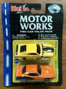 Maisto Motor Works Two Car Pack 70 Boss Mustang & 71 Plymouth Hemi Cuda #11 - Picture 1 of 2