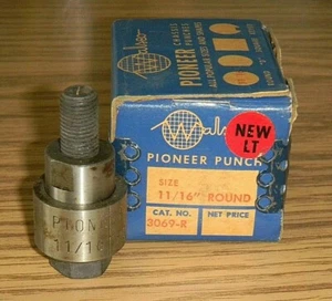 Vintage Walsco Pioneer 3069-R  Knockout Chassis Punch Round 11/16" "L-T" 1950's - Picture 1 of 6