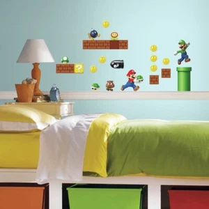 New Nintendo Super Mario Bros Build a Scene Peel & Stick Wall Decals RMK2351SCS - Picture 1 of 7