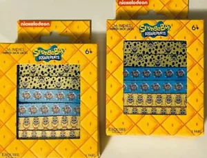 2x SpongeBob Schwammkopf 36 Zoll bedruckte Schnürsenkel 3 Paar im Karton Nickelodeon - Bild 1 von 2