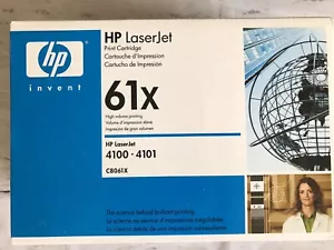 HP 61 X Tonerkassette Schwarz für 4100 4100mfp 4101mfp 10.000 Seiten Kapazität C8061X NEU - Bild 1 von 9