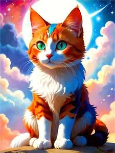 Diamond Painting Kits for Adults Beginners, Orange Cat Diamond Art, 5D DIY - Bild 1 von 6