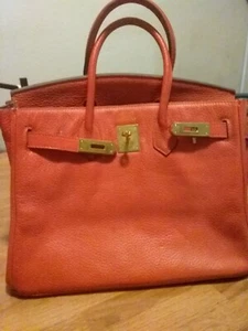 Hermes Kelly 28 Sellier Capucine Orange Red Epsom Leather Gold Hardware 2021 - Picture 1 of 6