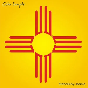 2" Zia Sun Stencil Southwest New Mexico Desert Light Symbol Country Cabin Art - Picture 1 of 5