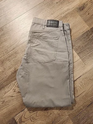 Signature By Levi Strauss Athletic Hybrid Chino Pants Men's Size 38x32 Gray - Image 1 of 4