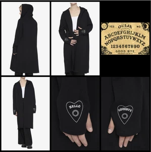 Ouija Planchette RARE Long Hoodie/Hooded Jacket/Duster Thumb Holes MEDIUM NEW! - Bild 1 von 6