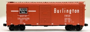 DeLuxe Innovation N Scale BURLINGTON (CB&Q) 40' Single Door Boc Car #39153 - Picture 1 of 8