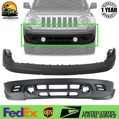 Juego de 2 cubiertas de parachoques delanteras superiores e inferiores para Jeep Patriot 2011-2017 Foto 1 de 4