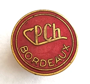 Badge insigne ancien Peche PCH Bordeaux vis laiton émaillé vintage 19mm fishing - Foto 1 di 4